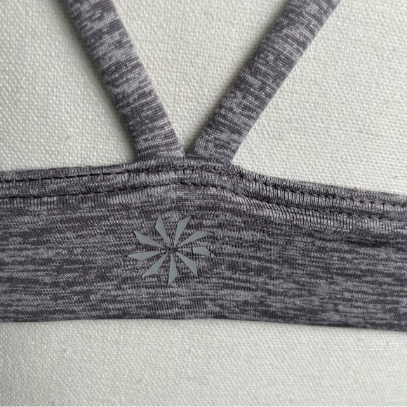 Athleta Exhale Sports Bra in SoftLuxe Pullover Open Back Gray, Size S - Picture 8 of 10